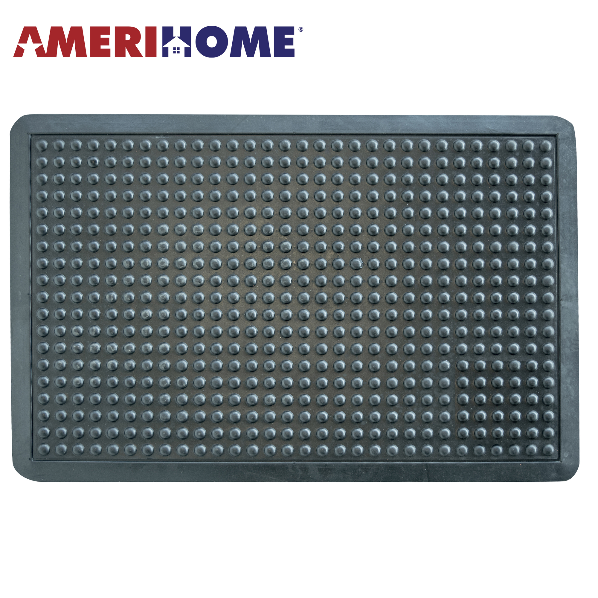 AMERIHOME, 2ft. x 3ft. Anti-Fatigue Bubble Rubber Entry Mat, Width 25.5 in, Length 24 in, Thickness 1/4 in, Model# RMBBL23